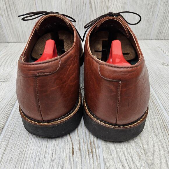 H.S. Trask Shoes Mens Size 12 W Brown Leather Oxford Lace Up Authentic Bison USA main image 6